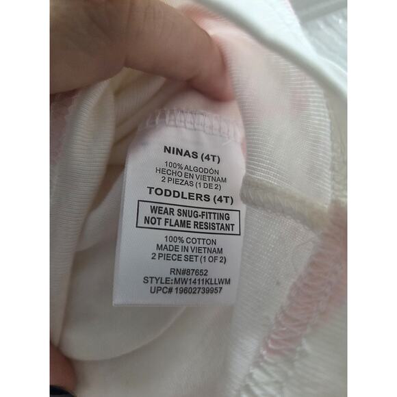 Disney Junior Minnie Mouse 2 Piece Pajama Set Pink Long Sleeve Pant Size 4T Nwt - Picture 6 of 6